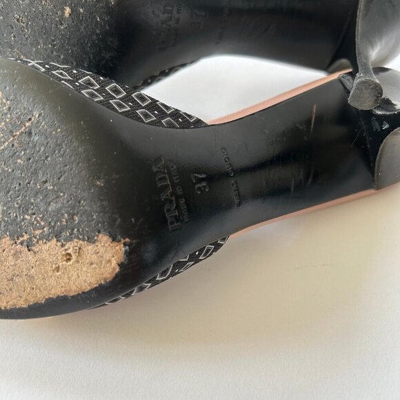 PRADA VINTAGE KIMONO EMBELLISHED MULES - Picture 12 of 13